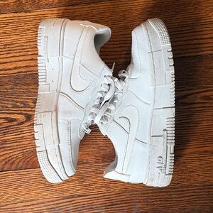 Nike White platform AF1